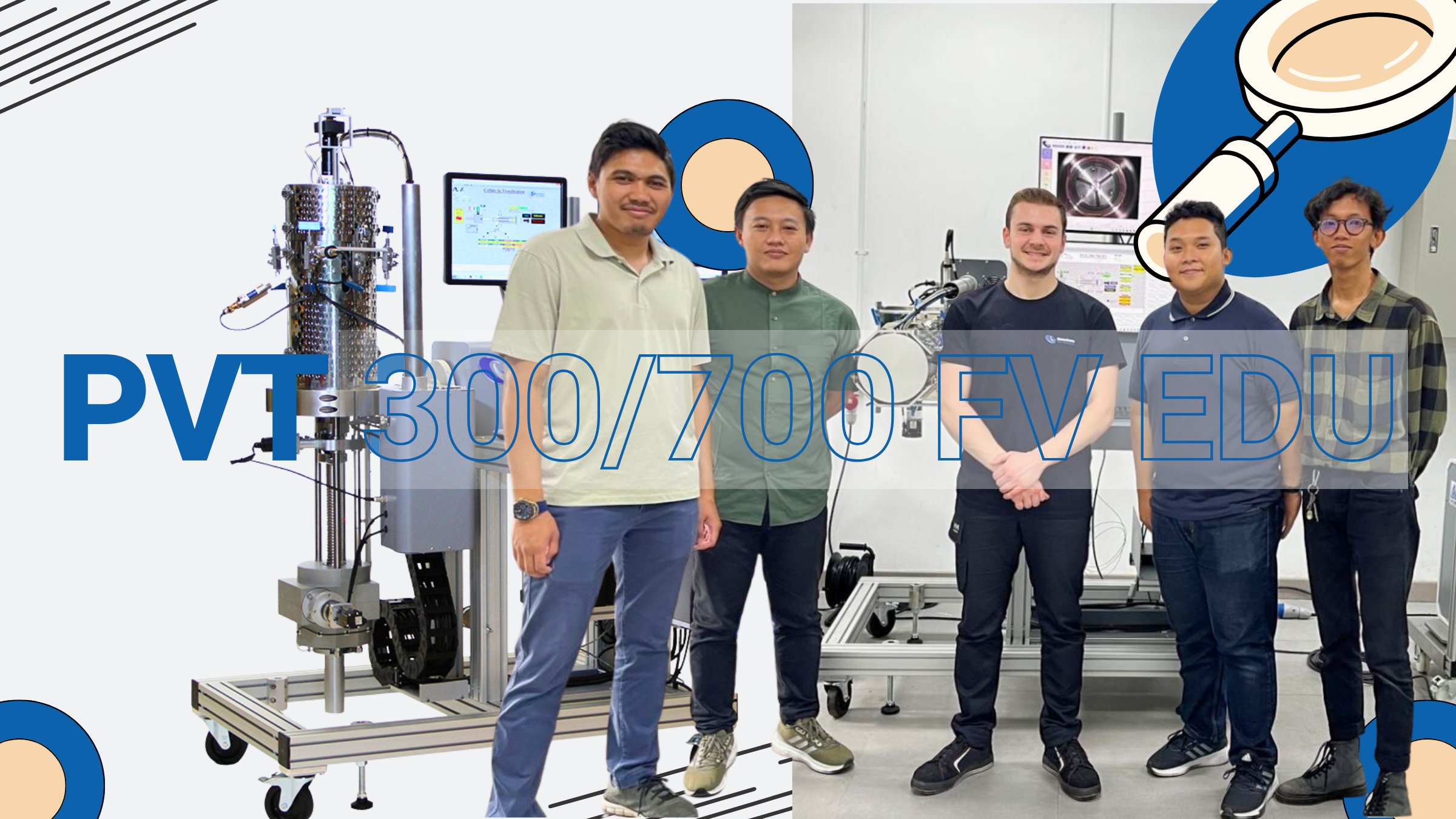 PVT 300/700 FV EDU – educational reservoir fluid analysis tool with full visibility cell, 300 ml capacity, and 700 bar pressure, used for PVT experiments in academic and research laboratories
