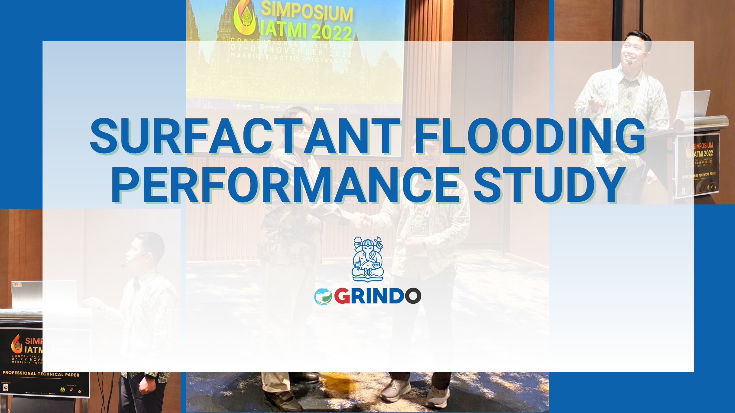 Presentasi penelitian mengenai analisis kinerja surfactant flooding menggunakan pendekatan modified micromodel pada Simposium IATMI 2022, sebagai bagian dari studi Chemical Enhanced Oil Recovery (EOR) untuk memahami hubungan antara capillary number dan residual oil saturation.