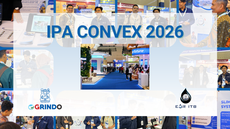 OGRINDO ITB dan Lab EOR ITB pada IPA Convex 2026 Golden Jubilee di ICE BSD City, menampilkan riset Enhanced Oil Recovery (EOR), layanan laboratorium energi, inovasi teknologi, serta kolaborasi antara akademisi dan industri energi Indonesia.